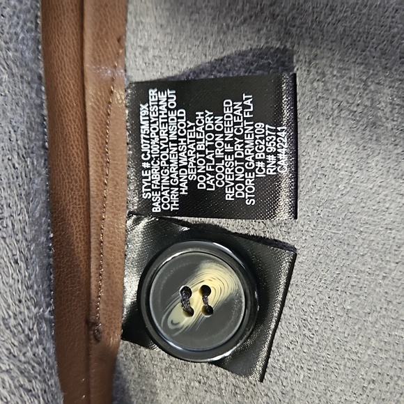 Sanctuary Brown Faux Leather Shirt Jacket Shacket, Small - Picture 11 of 14